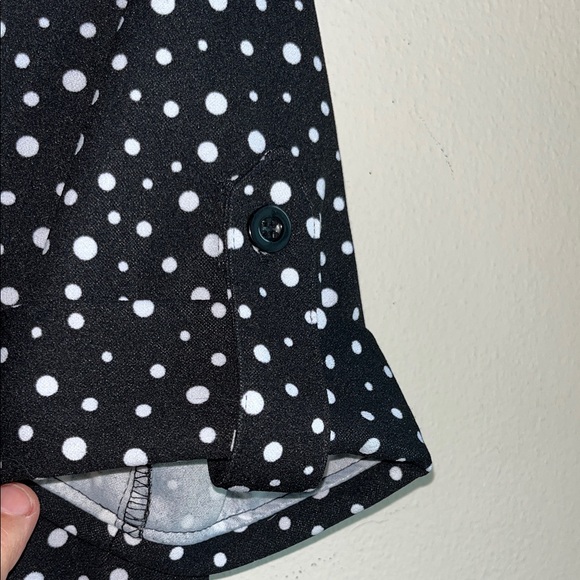 Shelby‎ and Palmer Black Polka Dot Short Sleeve Dress 8 - Picture 4 of 11